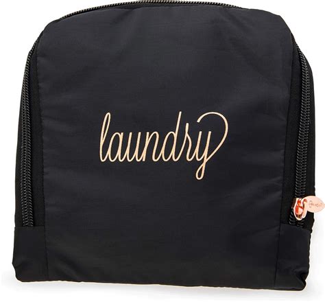 traveling laundry bag with side pocket.